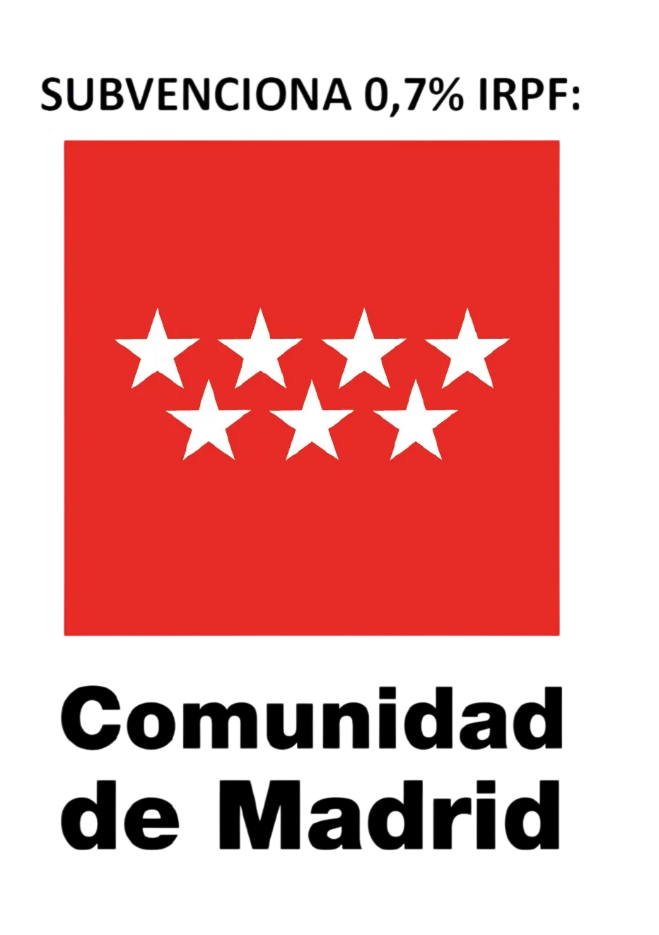 Subvenciona 0,7% IRPF · Comunidad de Madrid